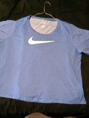 Nike Light Blue Tee with White Swoosh